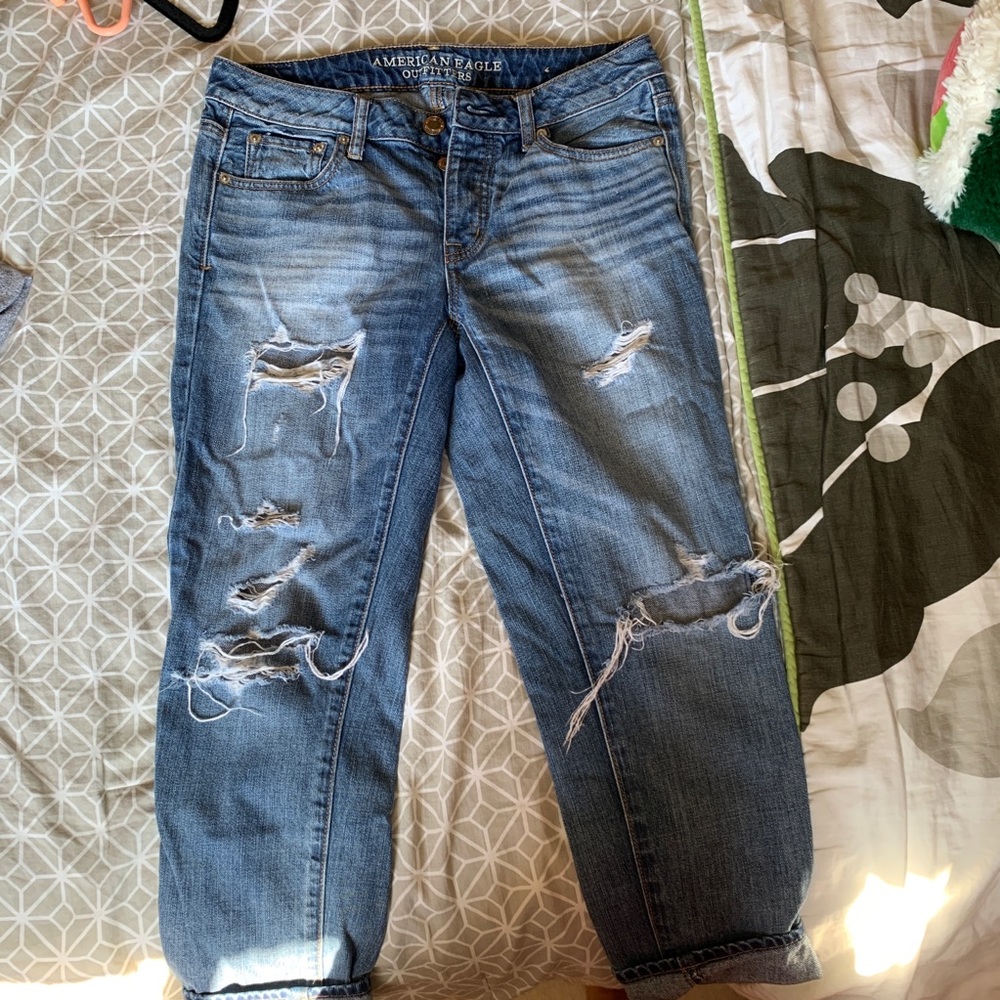 American Eagle Distressed Boyfriend Jeans